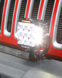 V-MAX Series | 7 Inch 228W 26100LM Spot Beam Side Shooter LED Square Pod Lights with Amber DRL&Backlight