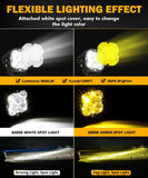 XP-ULTRA Series 3 Inch 80W Spot Beam LED Pods Amber&White Offroad Lights