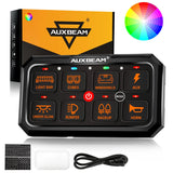RGB Series 8 Gang (RA80 XL) Switch Panel, Larger Size, Toggle/ Momentary/ Pulsed Mode Supported