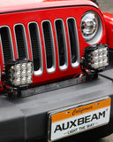 V-MAX Series | 7 Inch 228W 26100LM Spot Beam Side Shooter LED Square Pod Lights with Amber DRL&Backlight