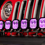 Color Play Series 3 Inch 116W RGB LED Pod Lights Flood Off Road Lights With 8 Backlight Options