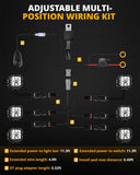 6-LED Pod Light Power Wiring Harness Kit with 2 PIN DT Plug