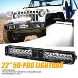 NEW 5D-PRO Series Spot Led Light Bars with DT Wiring Harness Kit For JEEP