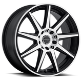 Aluminum Wheels 18x7.5 Storm 144M Satin Black Machined Spoke-Machined Outer Lip Raceline Wheels
