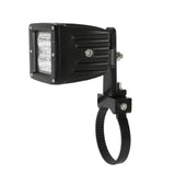 4 inch Classic-SM Series Dual Row LED Pod Lights Flood Beam & 2.5 Inch Bull Bar Roll Cage Clamps Mounting Brackets Combo for Jeep Off-Road SUV ATV UTV Trucks