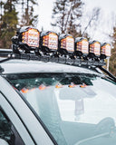 V-MAX Series | 4 Inch 92W 8960LM Spot Beam Side Shooter LED Square Pod Lights with Amber DRL