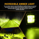 3 Inch 40W LED Pods Light Spot/Flood Multicolor frame with wiring harness for SUV ATV UTV Trucks Pickup Boat