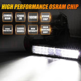 12"/22"/32"/42"/52" 5D-PRO Series LED Light Bar with 5D Projectors For Ford Bronco