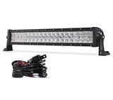 22 Inch-52 Inch 5D Series Straight/Curved Combo Beam Double Row LED Light Bar for 2015 Chevy Silverado 1500 2500 3500