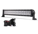 22 Inch-52 Inch 5D Series Straight/Curved Combo Beam Double Row LED Light Bar for 2004 Toyota Tacoma
