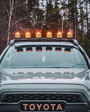 V-MAX Series | 4 Inch 92W 8960LM Spot Beam Side Shooter LED Square Pod Lights with Amber DRL