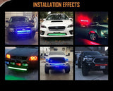 V-Series RGB Straight/Curved 5D lens Combo Beam Double Row LED Light Bar for Chevy Tahoe