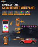AS Series 8 Gang (AS-800) RGB Slim Switch Panel with APP&Remote Control, Toggle/ Momentary/ Pulsed Mode Supported(One-Sided Outlet)