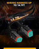 6-LED Pod Light Power Wiring Harness Kit with 2 PIN DT Plug