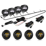 C4 Series | 4 Inch 110W 11000LM LED Pods Offroad LED Driving Lights with Amber DRL
