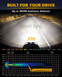 V-MAX Series | 7x5 Inch Rectangle 228W 26100LM Spot Beam Side Shooter LED Driving Lights with Amber DRL&Backlight