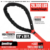 7/8 Inch Big Mama Kinetic Recovery Rope - 30 Foot PRP Seats