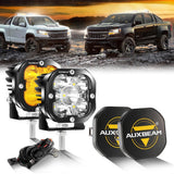 3 Inch 80W 9600LM LED Pods Lights White&Amber for CHEVROLET
