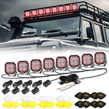 Color Play Series 3 Inch 116W RGB LED Pod Lights Spot Off Road Lights With 8 Backlight Options