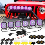 Color Play Series 3 Inch 116W RGB LED Pod Lights Flood Off Road Lights With 8 Backlight Options