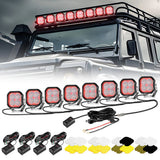 Color Play Series 3 Inch 116W RGB LED Pod Lights Flood Off Road Lights With 8 Backlight Options