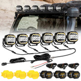 XP-ULTRA Series 5 Inch 174W LED Side Shooter Pod Lights with White DRL&Amber Turn Signal Light