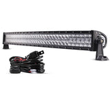 22 Inch-52 Inch 5D Series Straight/Curved Combo Beam Double Row LED Light Bar for 2015 Chevy Silverado 1500 2500 3500