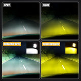 3 Inch 80W 9600LM LED Pods Lights White&Amber for FORD
