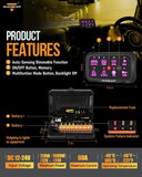 AC Series 8 Gang (AC-800) RGB Switch Panel with APP&Remote Control, Toggle/ Momentary/ Pulsed Mode Supported(One-Side Output)