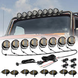 V-ULTRA Series 6/8 Pcs 5 Inch 172W LED Side Shooter Amber DRL with Power Harness