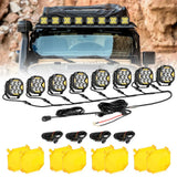 CUBE-Z Series 4 Inch Spot LED Pod Lights Off Road Lights with White DRL & Amber Turn Signal Lights