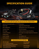 6-LED Pod Light Power Wiring Harness Kit with 2 PIN DT Plug