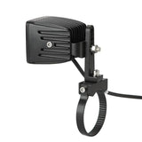 4 inch Classic-SM Series Dual Row LED Pod Lights Flood Beam & 2.5 Inch Bull Bar Roll Cage Clamps Mounting Brackets Combo for Jeep Off-Road SUV ATV UTV Trucks