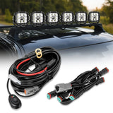 6-LED Pod Light Power Wiring Harness Kit with 2 PIN DT Plug