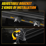 42 Inch 5D-PRO Series LED Light Bar & Car Roof Windshield LED Light Bar Mounting Bracket For Ford Bronco 2/4 Door 2021 2022