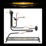 30 Inch 6 Modes White&Amber Straight Off Road Led Light Bar