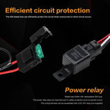 (2 Lead) LED Light Bar Wiring Harness Kit with Fuse Relay ON/Off Switch for LED Off-Road Driving Work Light
