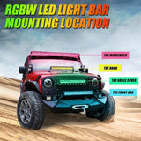 New 42 Inch V-PRO Series Straight RGBW Color Changing Off Road Led Light Bar