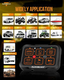 AR Series 6 Gang (AR-600) RGB Switch Panel with APP, Toggle/ Momentary/ Pulsed Mode Supported (One-Side Output))