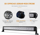 V-Series RGB Straight/Curved 5D lens Combo Beam Double Row LED Light Bar for Chevy Tahoe