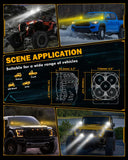 XP-ULTRA Series 4.5 Inch LED Pod Lights Off Road Lights with Amber DRL