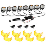 V-MAX Series | 5 Inch 168W 16440LM Spot Beam Side Shooter LED Round Pod Lights with Amber DRL