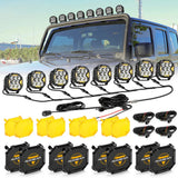 CUBE-Z Series 4 Inch LED Pod Lights Off Road Lights with White DRL & Amber Turn Signal Lights