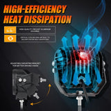 5 Inch 110W White/Amber Spot Light LED Driving Lights for Dodge Ram 1500/2500/3500