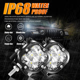 3 Inch 80W 9600LM LED Pods Lights White&Amber for CHEVROLET