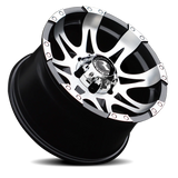 Aluminum Wheels 18x9 Raptor 982 Black Machined Face Raceline Wheels