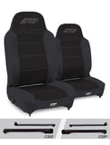 Enduro High Back Reclining Suspension Seats Kit for Jeep Wrangler CJ7/YJ Pair PRP Seats