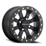 Aluminum Wheels 14x10 Black Mamba Beadlock UTV A71B Satin Black Raceline Wheels