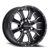 Aluminum Wheels 15x7 Mamba UTV A77 Satin Black Machined Spokes Raceline Wheels