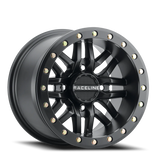 Aluminum Wheels 15x10 Ryno Beadlock UTV A91B Satin Black Machined Face Raceline Wheels